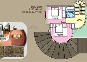 مجمع فيلات في مركز المدينة السياحية الانيا