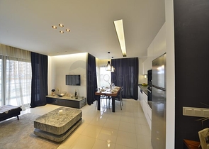 مجمع حديث على بعد 100 متر من شاطئ البحر الأبيض المتوسط في منطقة أوبا – ألانيا