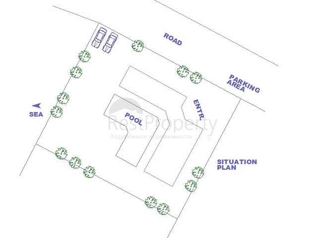 فيلا للبيع من قبل المالك مع إطلالة رائعة على البحر الأبيض المتوسط و المدينة في منطقة كارجي جاك – ألانيا