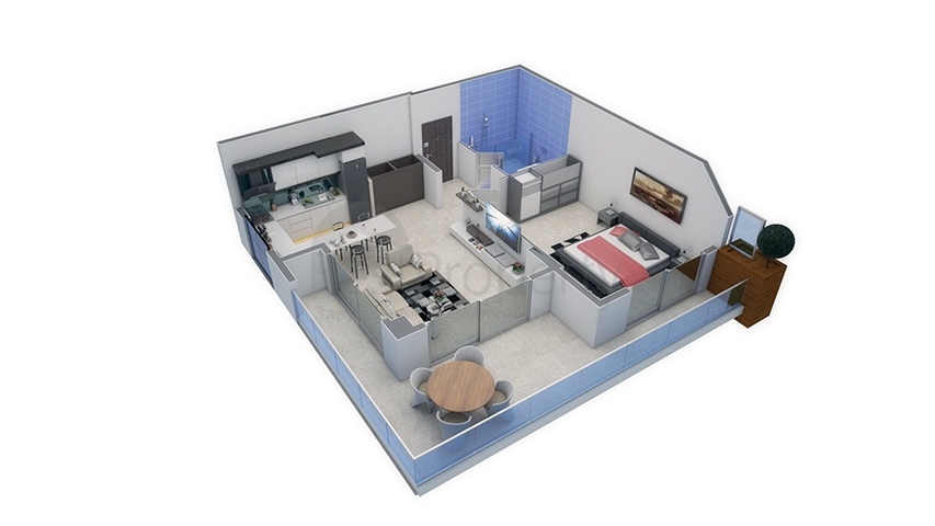 مجمع سكني حديث من قبل شركة البناء في منطقة كاستل – ألانيا