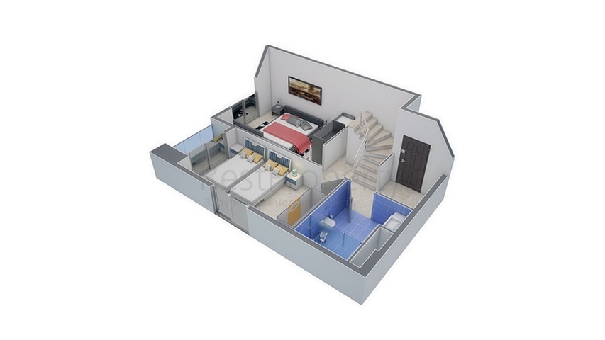 مجمع سكني حديث من قبل شركة البناء في منطقة كاستل – ألانيا