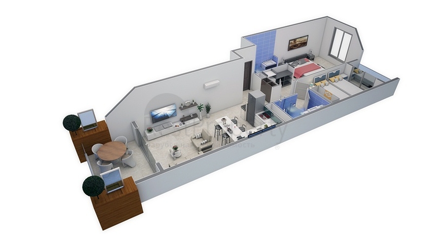 مجمع سكني حديث من قبل شركة البناء في منطقة كاستل – ألانيا