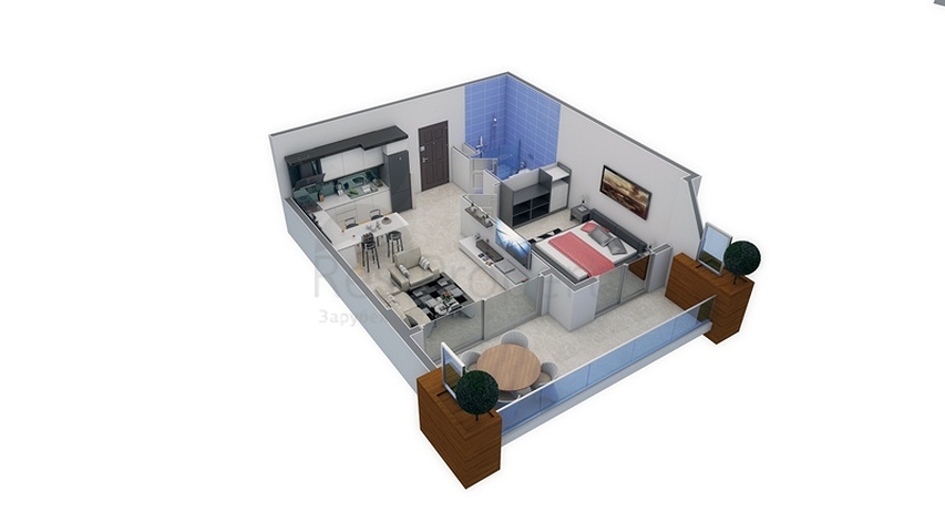 مجمع سكني حديث من قبل شركة البناء في منطقة كاستل – ألانيا