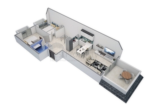 مجمع سكني حديث من قبل شركة البناء في منطقة كاستل – ألانيا