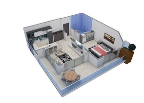 مجمع سكني حديث من قبل شركة البناء في منطقة كاستل – ألانيا