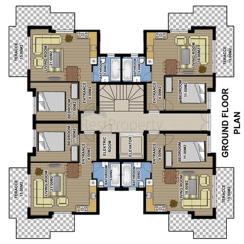 مشروع حديث من قبل شركة البناء في منطقة هورما كونيالتي – أنطاليا