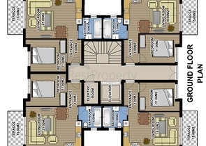 مشروع حديث من قبل شركة البناء في منطقة هورما كونيالتي – أنطاليا