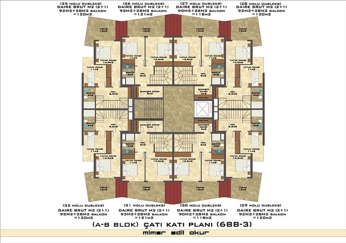 تصاميم مختلفة - دوبلكس غرفتين وصالة ضمن مجمع خمس نجوم في اوبا / الانيا 
