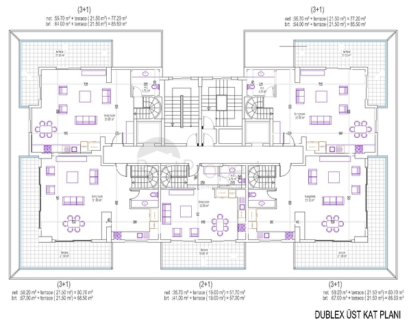 شقق عائلية واسعة - مجمع سكني حديث في مهموتلار/ الانيا 