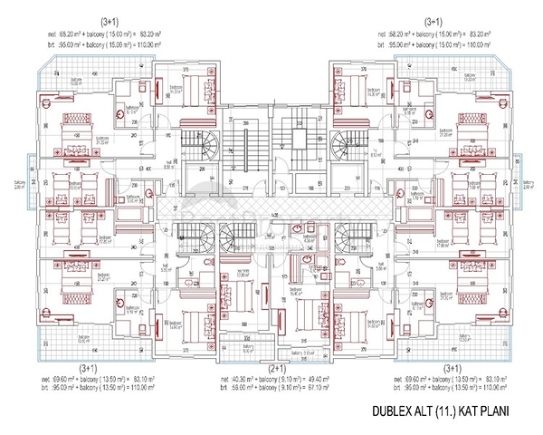شقق عائلية واسعة - مجمع سكني حديث في مهموتلار/ الانيا 
