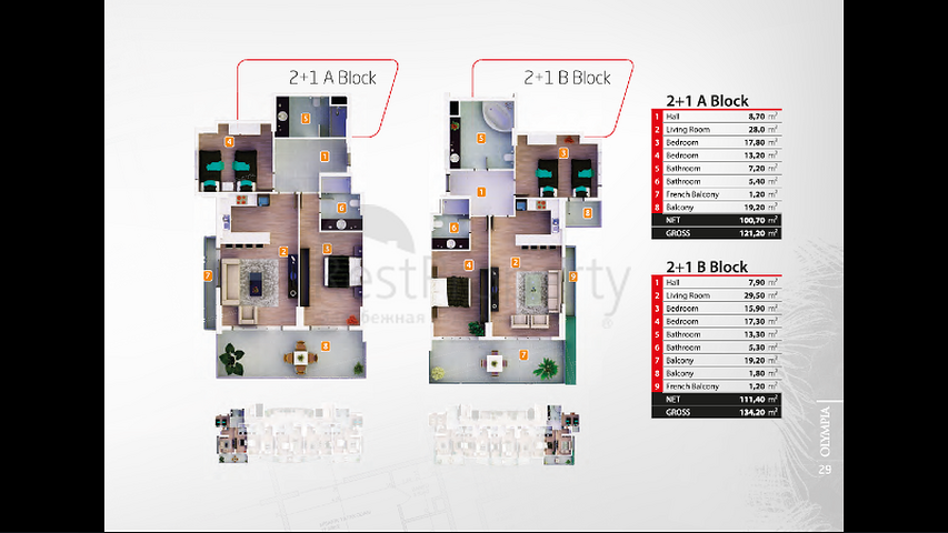 مجمع سكني حديث الإنشاء في منطقة محمودلار – ألانيا