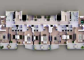 مجمع سكني حديث الإنشاء في منطقة محمودلار – ألانيا