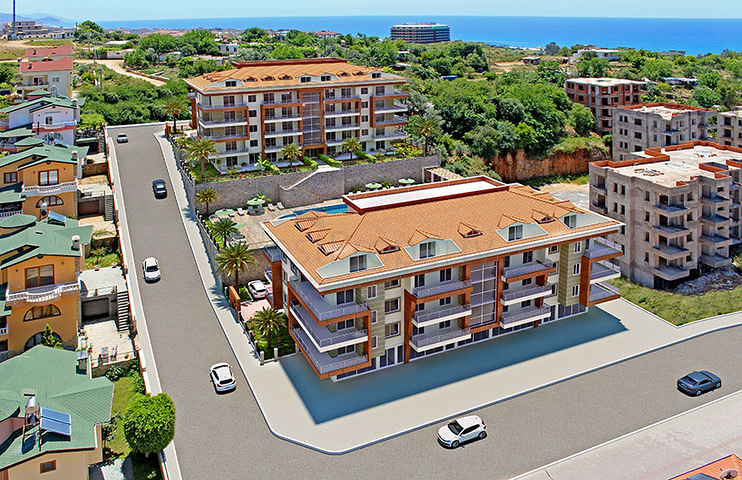 دوبلكس اربع غرف وصالة باطلالة بحر وقلعة في الانيا - كاستل 