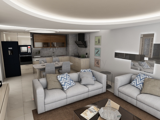 دوبلكس اربع غرف وصالة باطلالة بحر وقلعة في الانيا - كاستل 