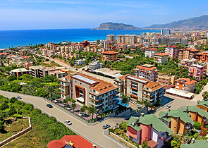 دوبلكس اربع غرف وصالة باطلالة بحر وقلعة في الانيا - كاستل 