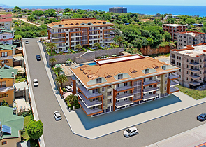 دوبلكس اربع غرف وصالة باطلالة بحر وقلعة في الانيا - كاستل 