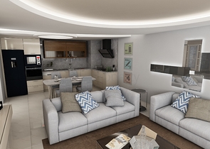 دوبلكس اربع غرف وصالة باطلالة بحر وقلعة في الانيا - كاستل 