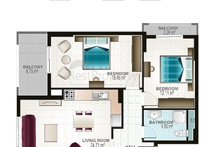 مجمع سكني من قبل أكبر شركات البناء في منطقة محمودلار – ألانيا