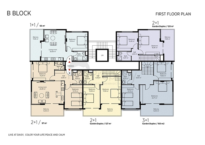 مجمع سكني مميز على مسافة قريبة من البحر في منطقة كاستل – ألانيا