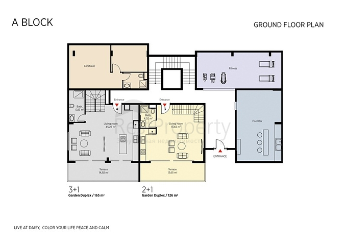 مجمع سكني مميز على مسافة قريبة من البحر في منطقة كاستل – ألانيا