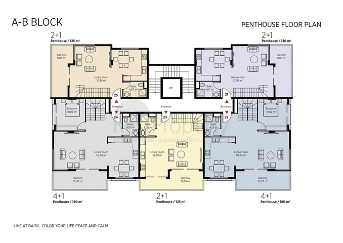 مجمع سكني مميز على مسافة قريبة من البحر في منطقة كاستل – ألانيا