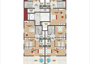 مشروع فاخر حديث على مسافة قريبة من البحر في منطقة كاستل – ألانيا
