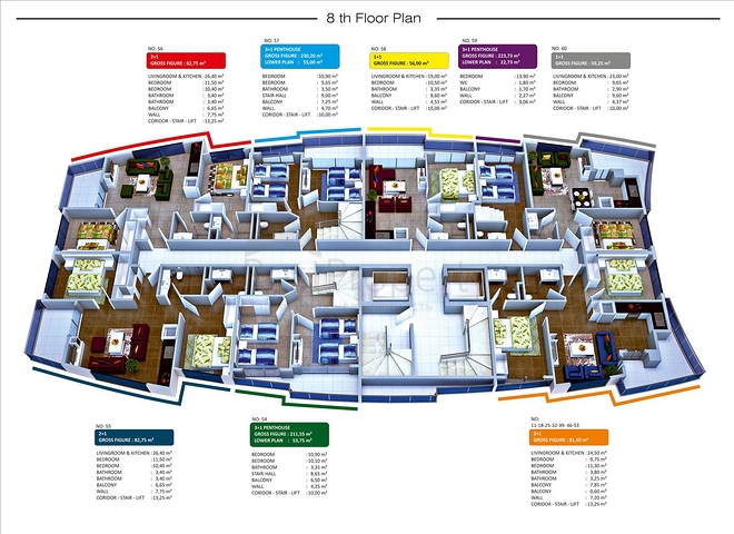 مجمع سكني حديث في مركز مدينة ألانيا