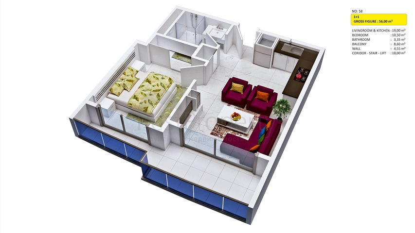 مجمع سكني حديث في مركز مدينة ألانيا