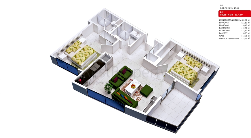 مجمع سكني حديث في مركز مدينة ألانيا