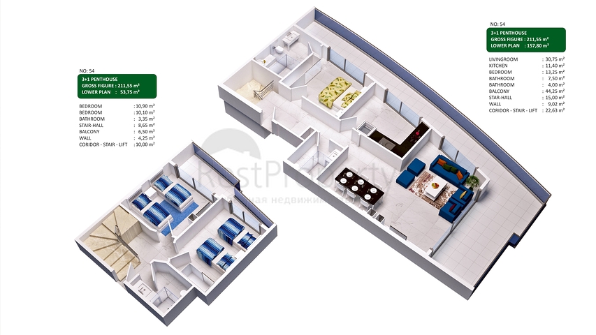 مجمع سكني حديث في مركز مدينة ألانيا