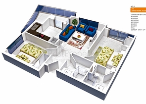 مجمع سكني حديث في مركز مدينة ألانيا