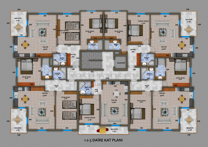 مجمع سكني مميز في وسط منطقة أوبا – ألانيا