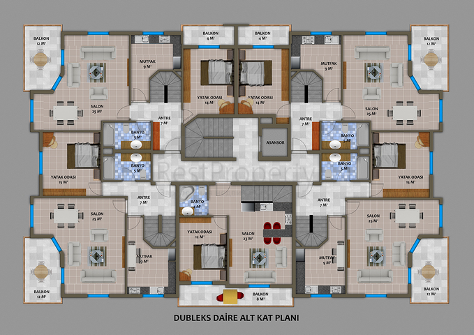 مجمع سكني مميز في وسط منطقة أوبا – ألانيا