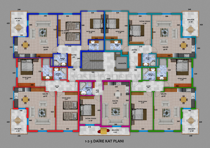 مجمع سكني مميز في وسط منطقة أوبا – ألانيا