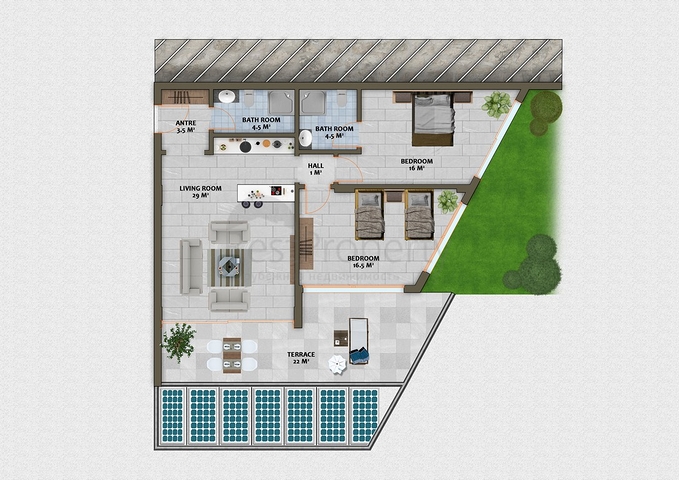 مجمع فيلات وشقق بتصميم فاخر وبأحدث التقنيات في مركز المدينة السياحية ألانيا