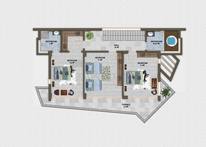 مجمع فيلات وشقق بتصميم فاخر وبأحدث التقنيات في مركز المدينة السياحية ألانيا