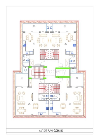 تصميم عصري وحديث - شقة غرفة وصالة مفروشة ضمن مجمع سكني في اوبا / الانيا 