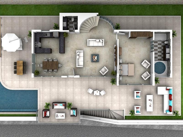 فيلا حديثة مطلة على البحر في كالكان