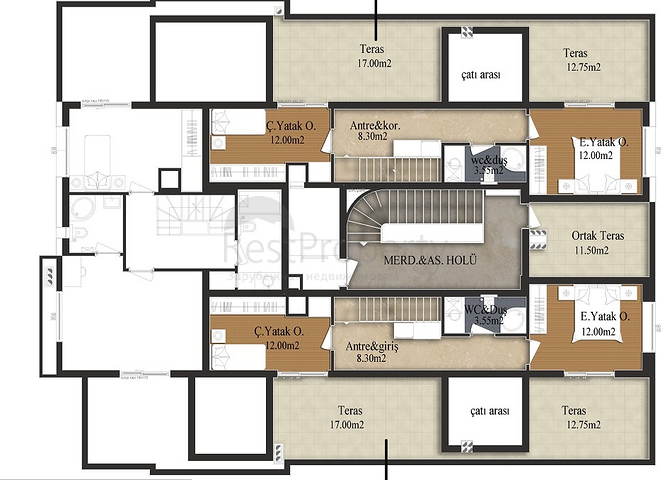 مشروع استثماري في انطاليا بخطة تقسيط لمدة سنتين من المطور