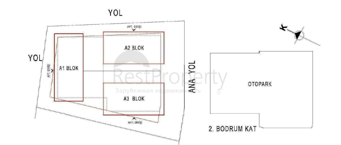 شقة واسعة  2 + 1 في أنطاليا بالتقسيط حتى 5 سنوات من شركة بناء