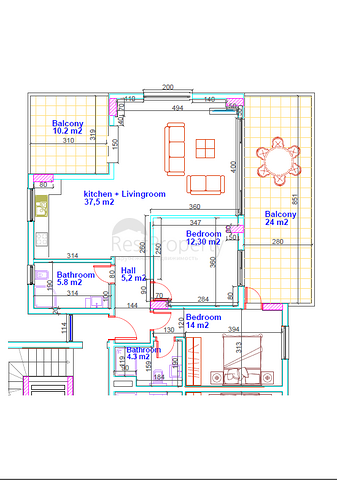 شقق عائلية ضمن مجمع سكني في افسلار / الانيا 