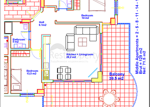 شقق عائلية ضمن مجمع سكني في افسلار / الانيا 