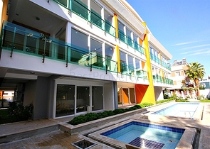 مشروع منتهي مع شقق 2 + 1 و 3 + 1 في لارا ، أنطاليا بالقرب من نهر دودين