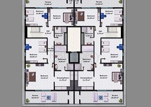 شقق في مجمع عصري في وسط الانيا