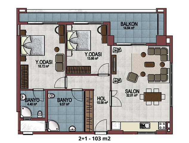 شقق في مجمع سكني حديث في منطقة محمودلار - ألانيا
