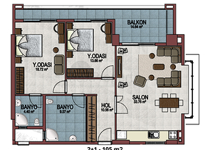شقق في مجمع سكني حديث في منطقة محمودلار - ألانيا