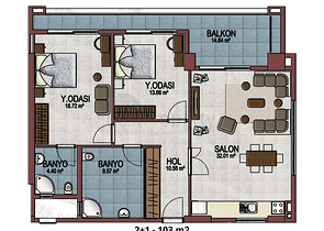 شقق في مجمع سكني حديث في منطقة محمودلار - ألانيا