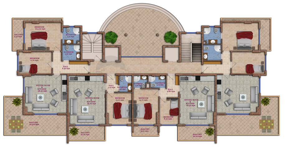 شقة في ماهموت لار ألانيا