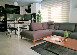 شقة واسعة - مجمع حديث - تصميم غرفة وصالة - في مهموتلار / الانيا 