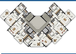 شقة واسعة - مجمع حديث - تصميم غرفة وصالة - في مهموتلار / الانيا 